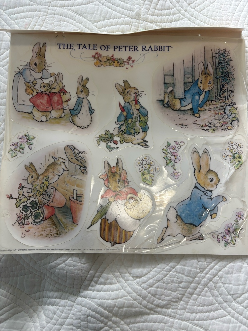 Pink Peter Rabbit Decorative Window Clings - Picture 4 of 4